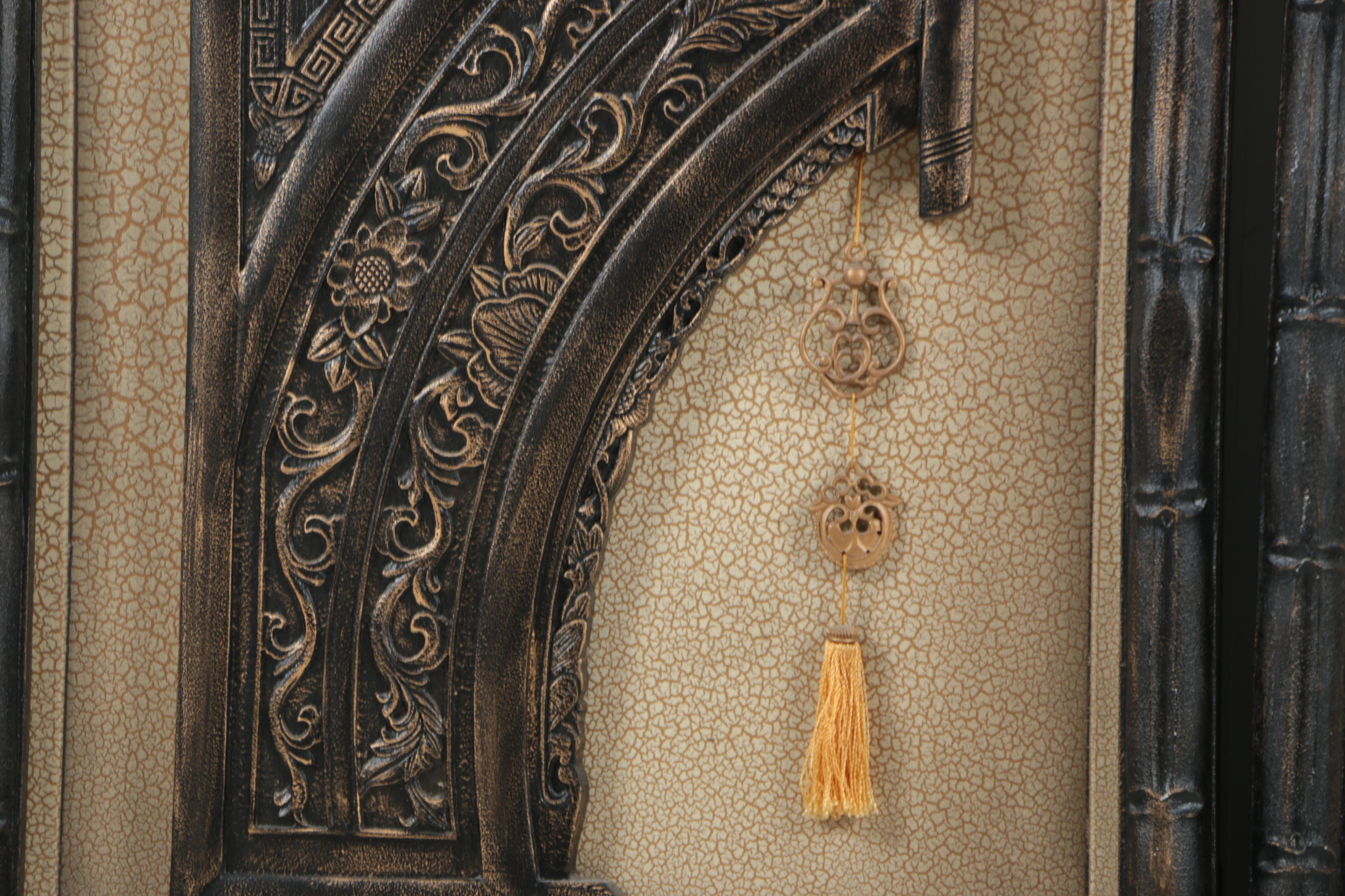 Pair of Chinese Arch Plaques in Wooden Frames