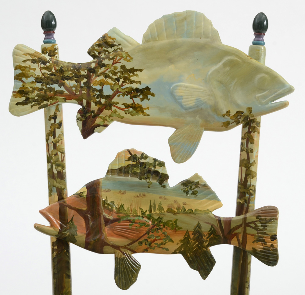 MacKenzie-Childs Forest Fish Chairs