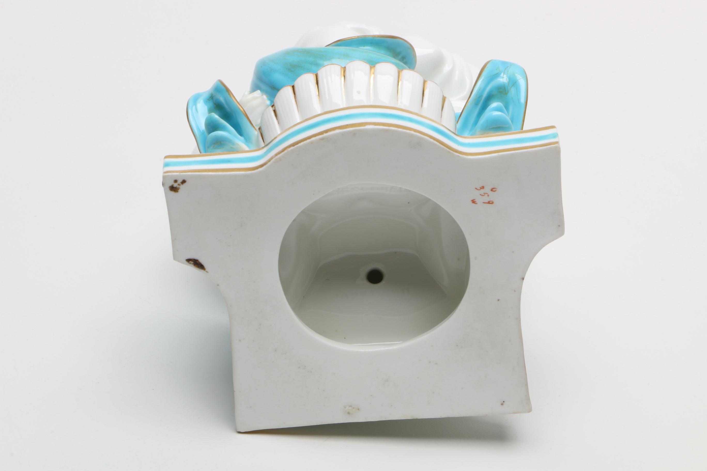 Antique Copeland Figural Porcelain Master Salt Cellar