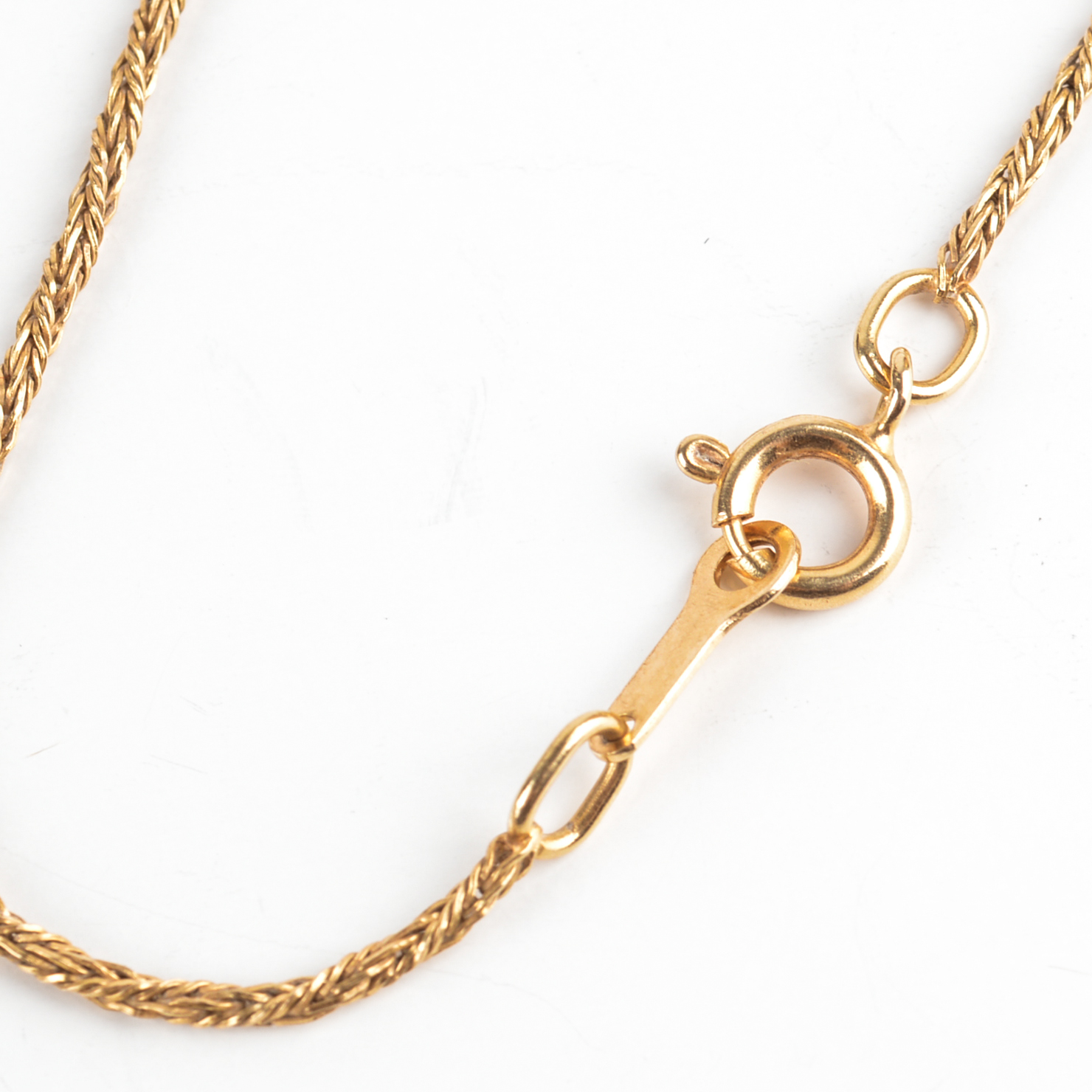 24K Yellow Gold Credit Suisse 10 Gram Gold Bar Pendant With 14K Gold Chain