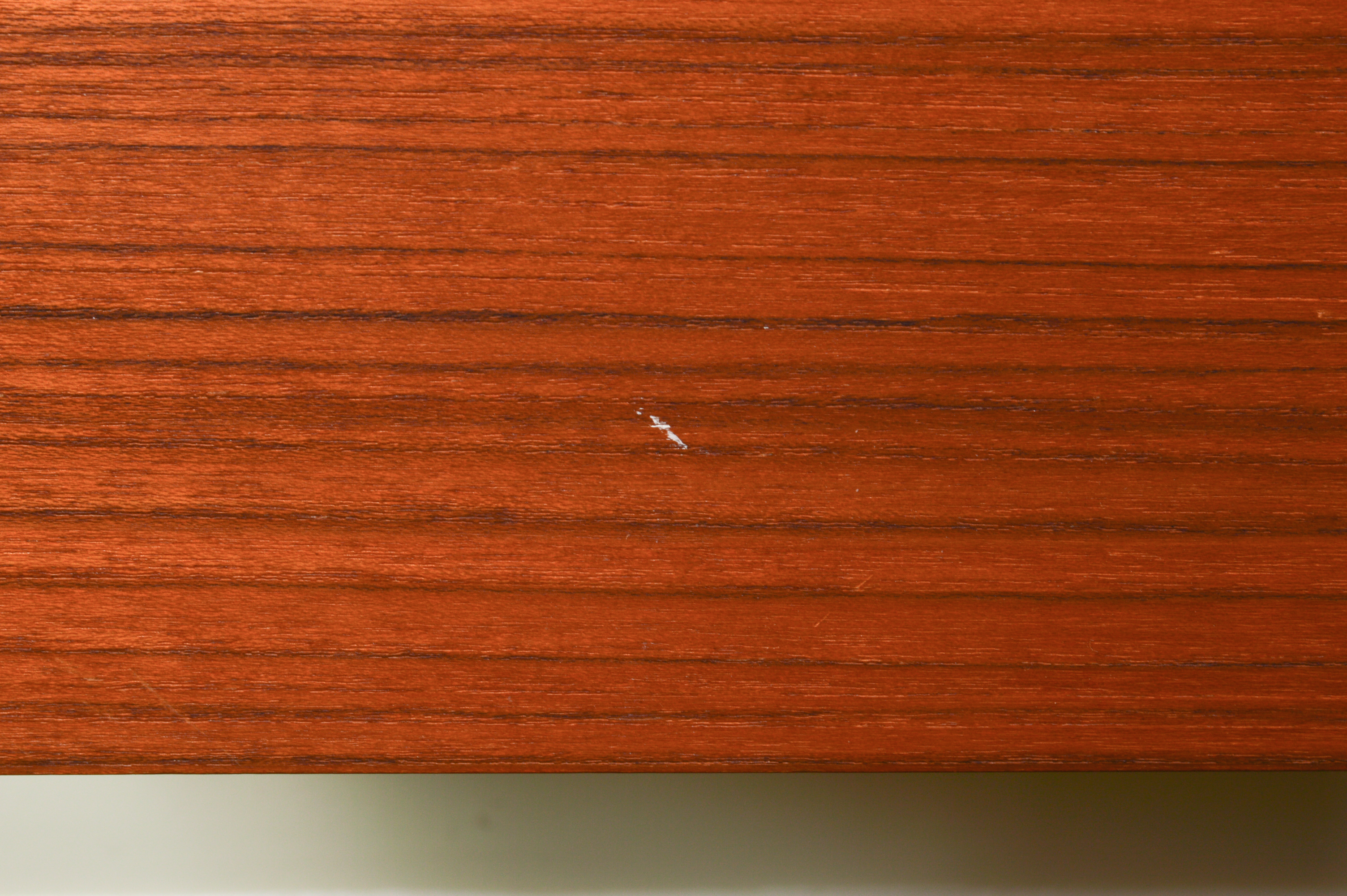 Danish Modern Queen Size Bed Frame With Floating Nightstands