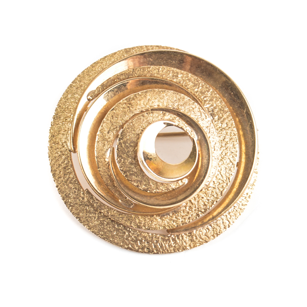 Vintage 14K Yellow Gold Brooch Pendant