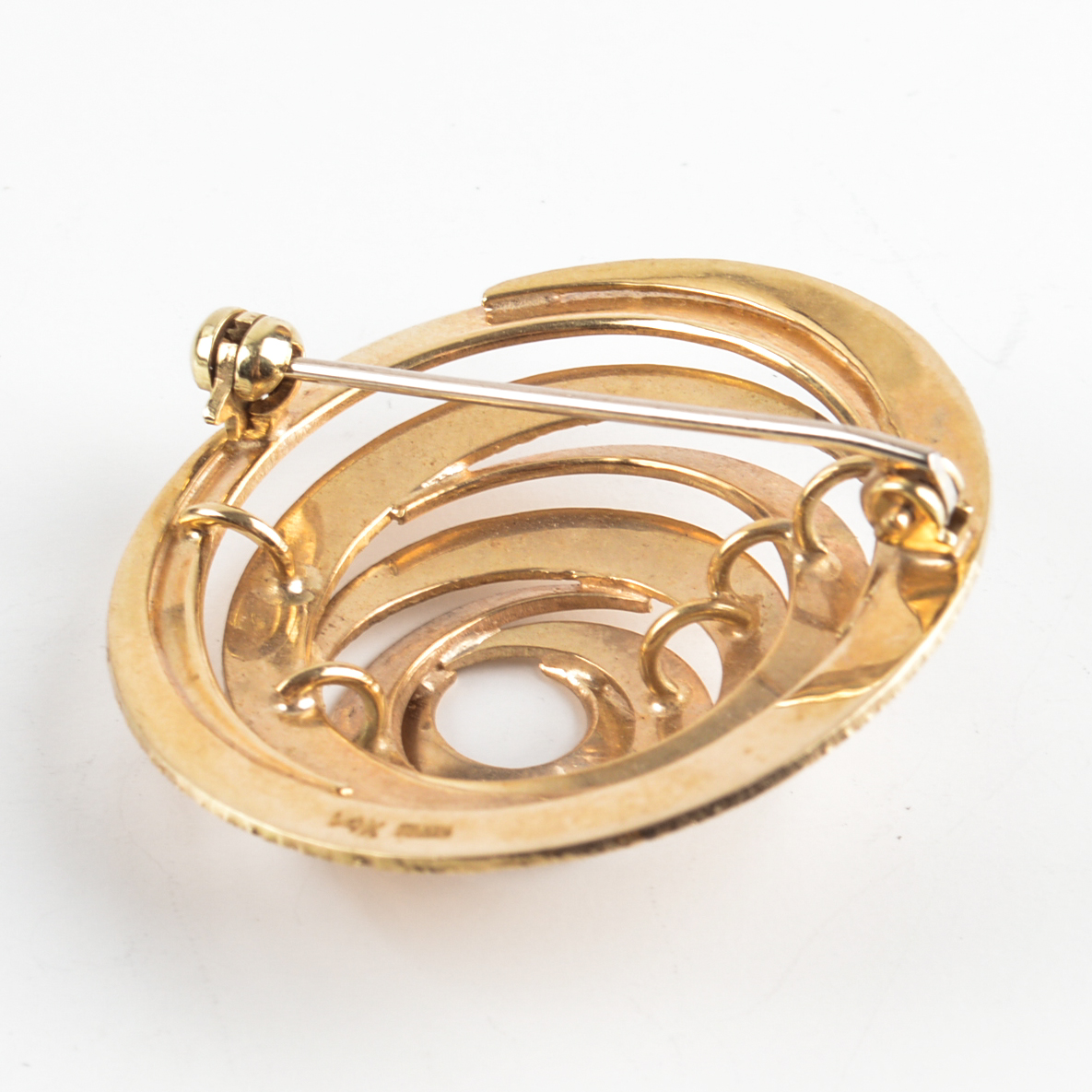 Vintage 14K Yellow Gold Brooch Pendant