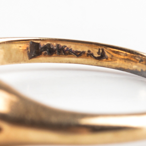 Victorian 14K Yellow Gold White Sapphire Ring