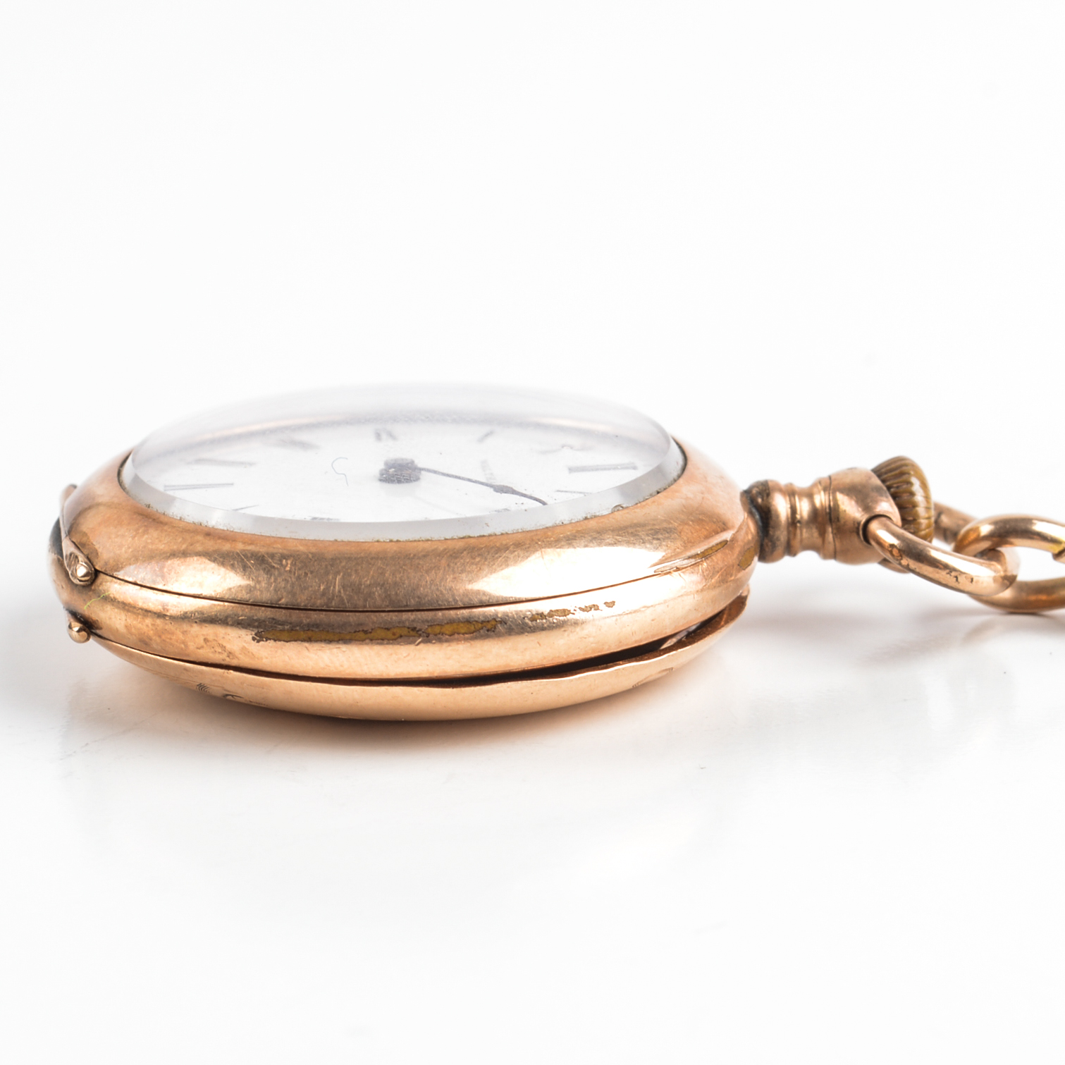 Antique Waltham Gold Filled Pocket Watch and 50" 14K Yellow Gold Chain