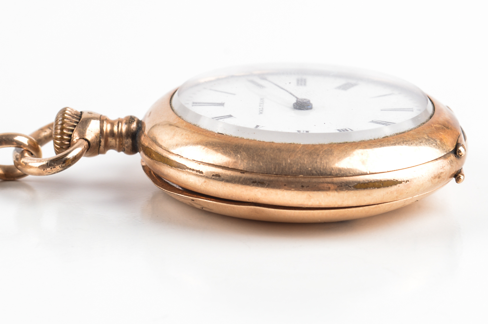 Antique Waltham Gold Filled Pocket Watch and 50" 14K Yellow Gold Chain