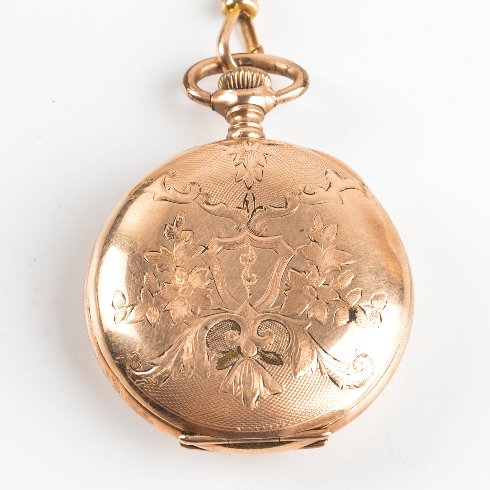 Antique Waltham Gold Filled Pocket Watch and 50" 14K Yellow Gold Chain