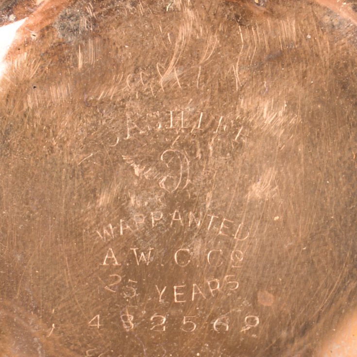 Antique Waltham Gold Filled Pocket Watch and 50" 14K Yellow Gold Chain