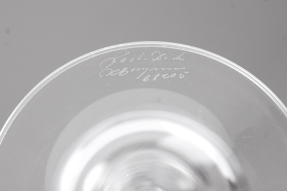 Kjell Engman for Kosta Boda Crystal "Fanfare" Candlestick