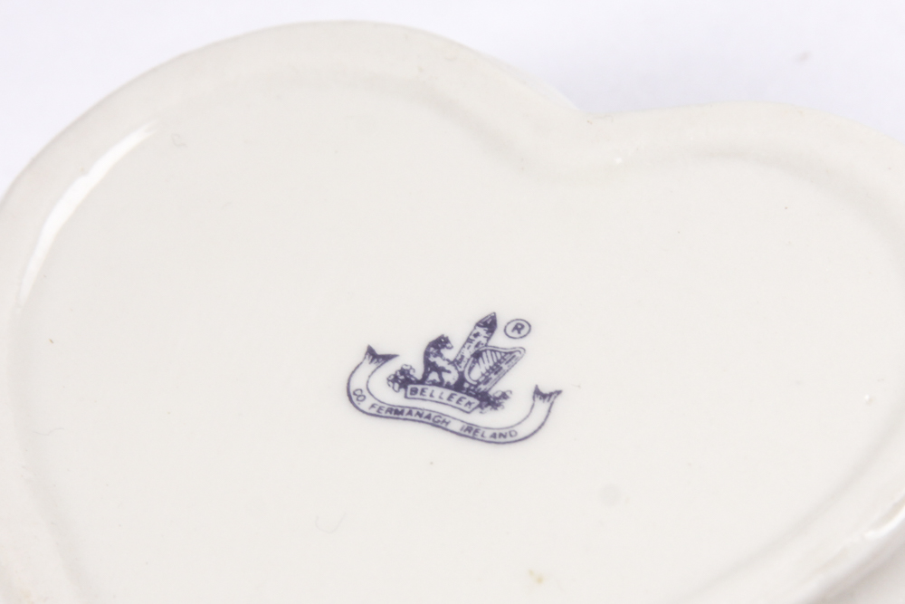 Belleek Vase and Trinket Box