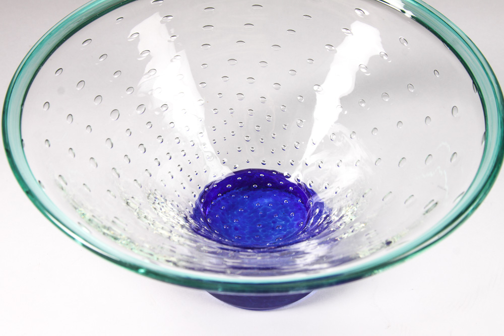 Young & Constantin Signed Hand-Blown Art Glass Bowl and Vase