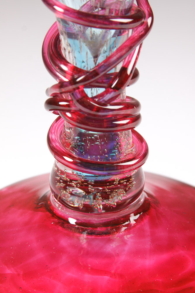 Young & Constantin Signed Hand-Blown Art Glass Bowl and Vase