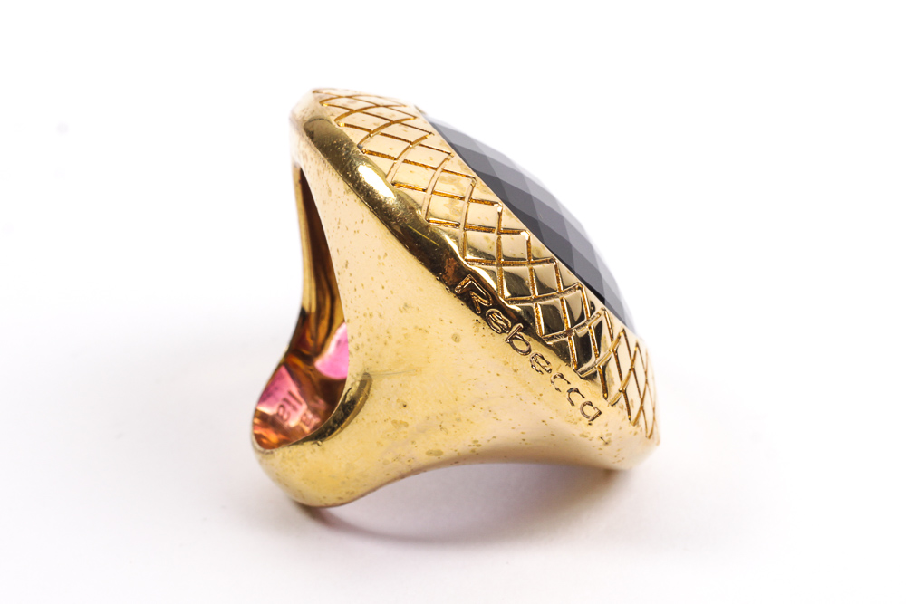 Rebecca Italian Designer Round Purple Ring