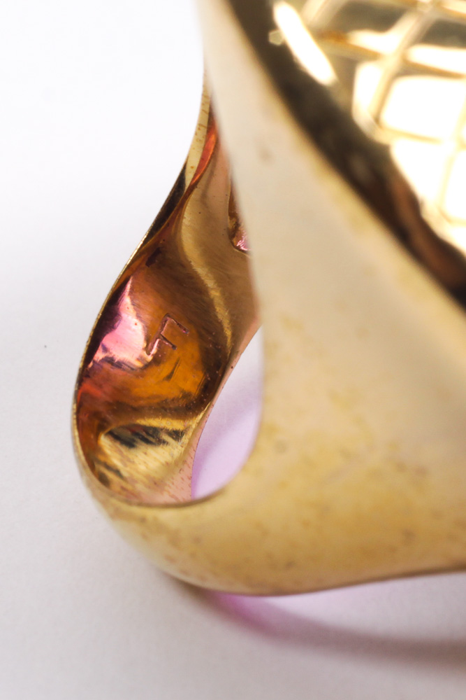 Rebecca Italian Designer Round Purple Ring