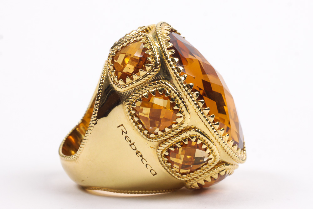 Rebecca Italian Designer Oval Ring