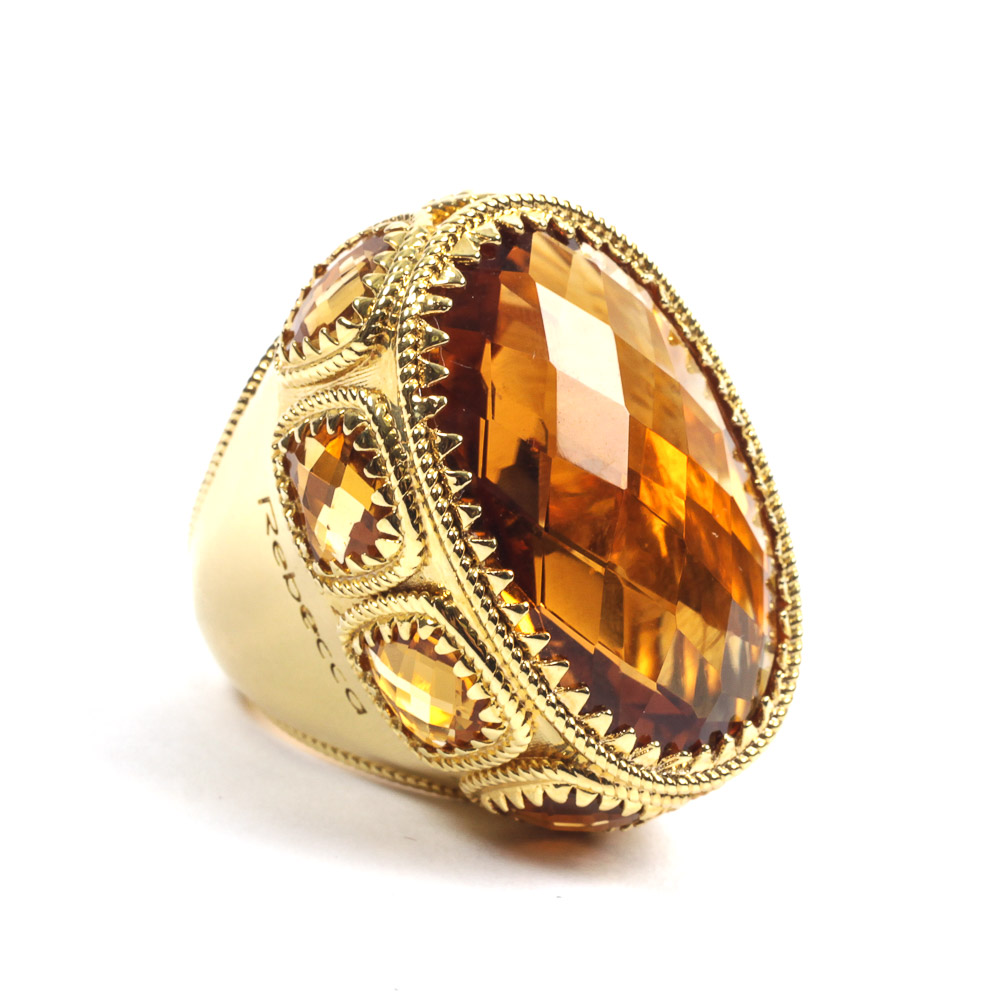 Rebecca Italian Designer Oval Ring