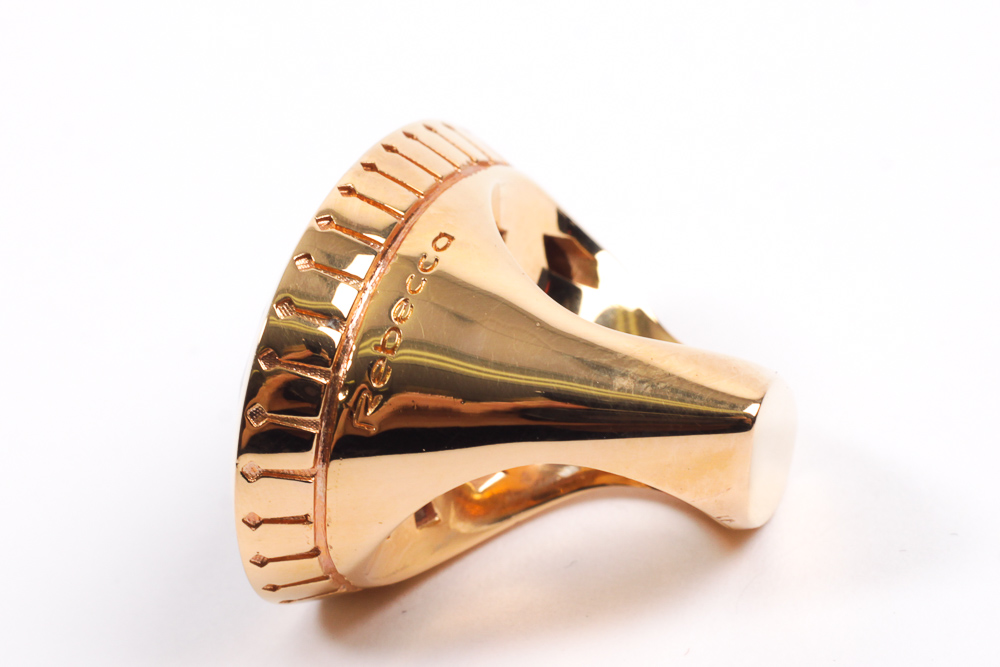 Rebecca Italian Designer Tear Drop Ring