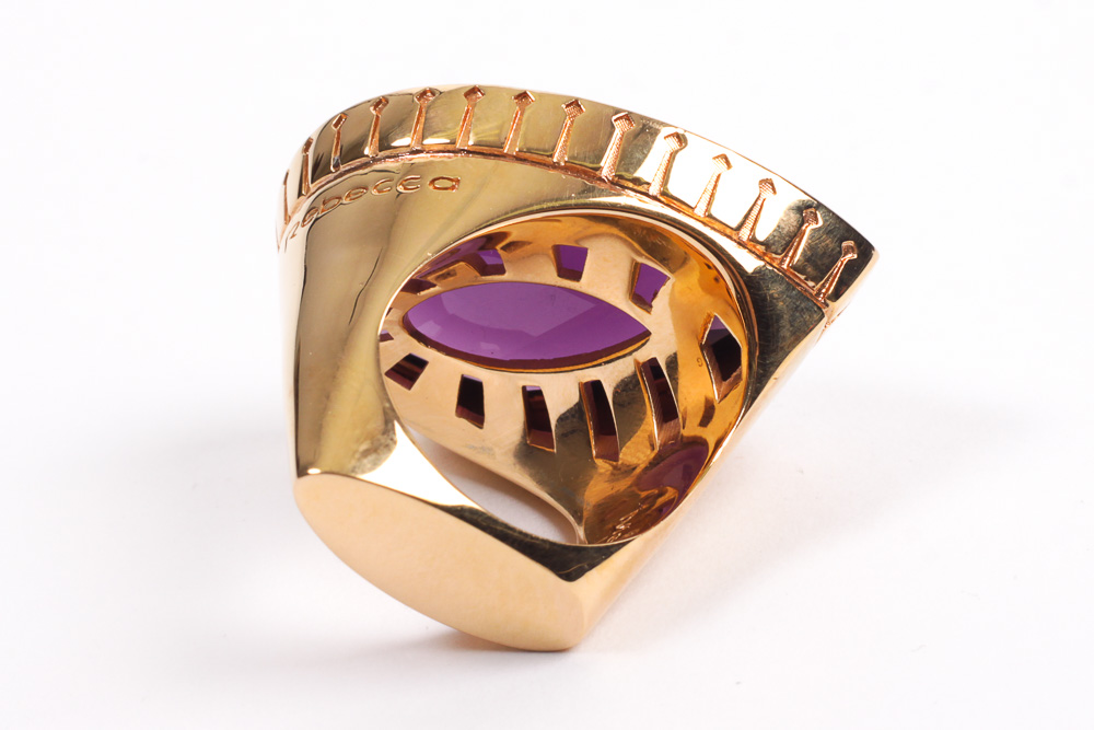 Rebecca Italian Designer Tear Drop Ring