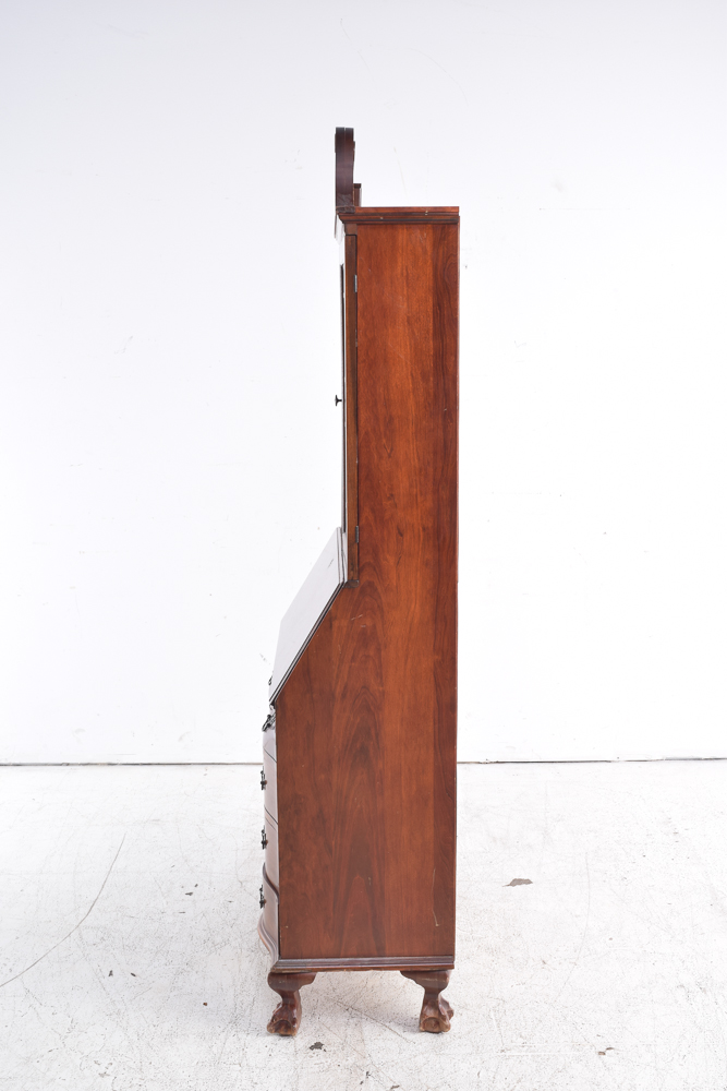 Vintage Mahogany Chippendale Style Secretary Desk