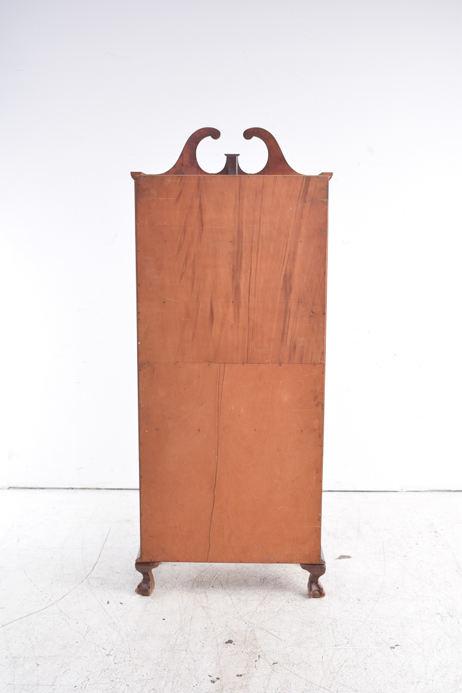 Vintage Mahogany Chippendale Style Secretary Desk