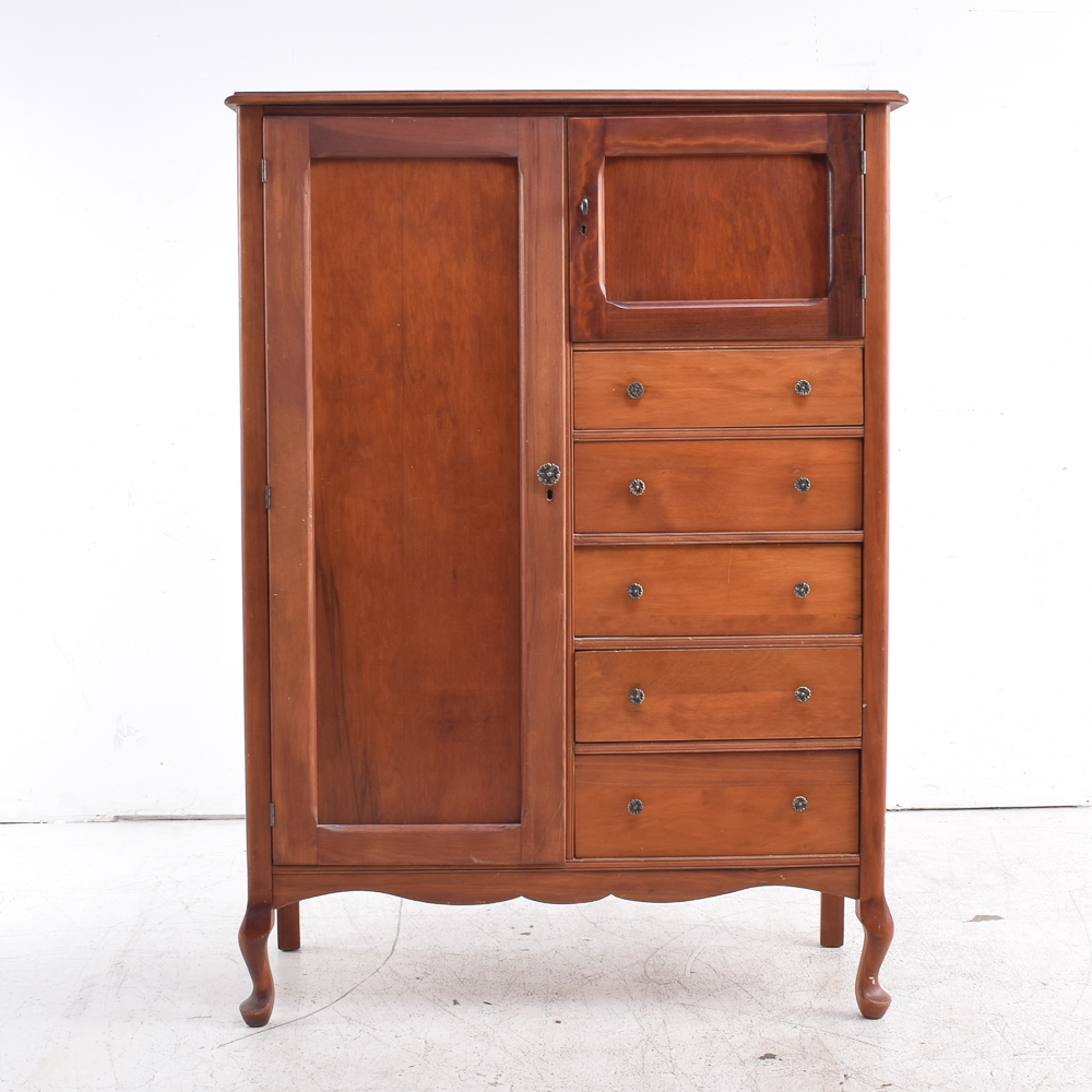 Vintage Walnut Side by Side Wardrobe