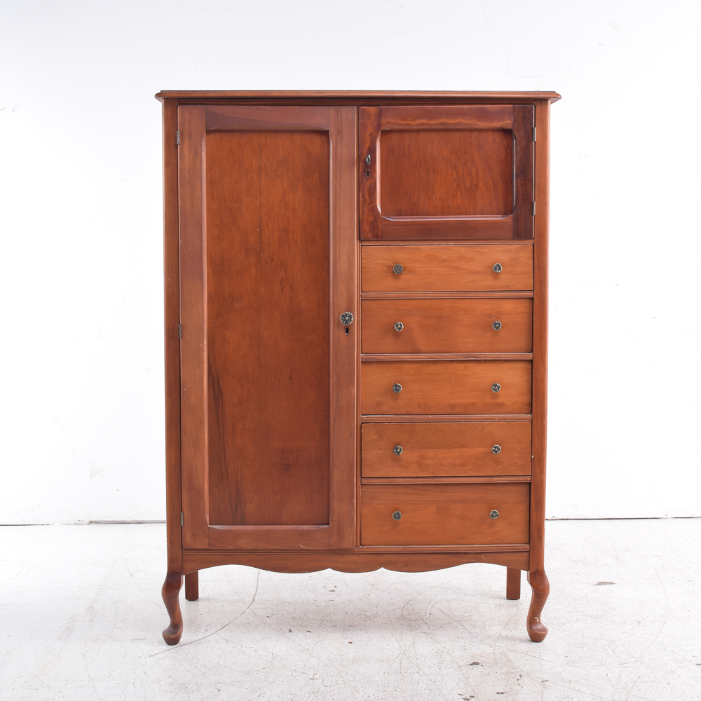 Vintage Walnut Side by Side Wardrobe