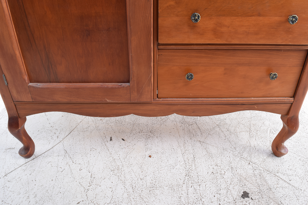 Vintage Walnut Side by Side Wardrobe