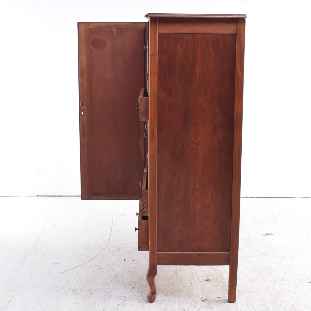 Vintage Walnut Side by Side Wardrobe