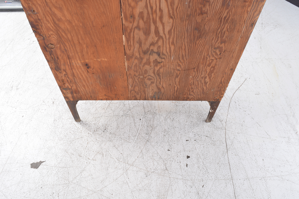 Vintage Oak Demilune Curio Cabinet