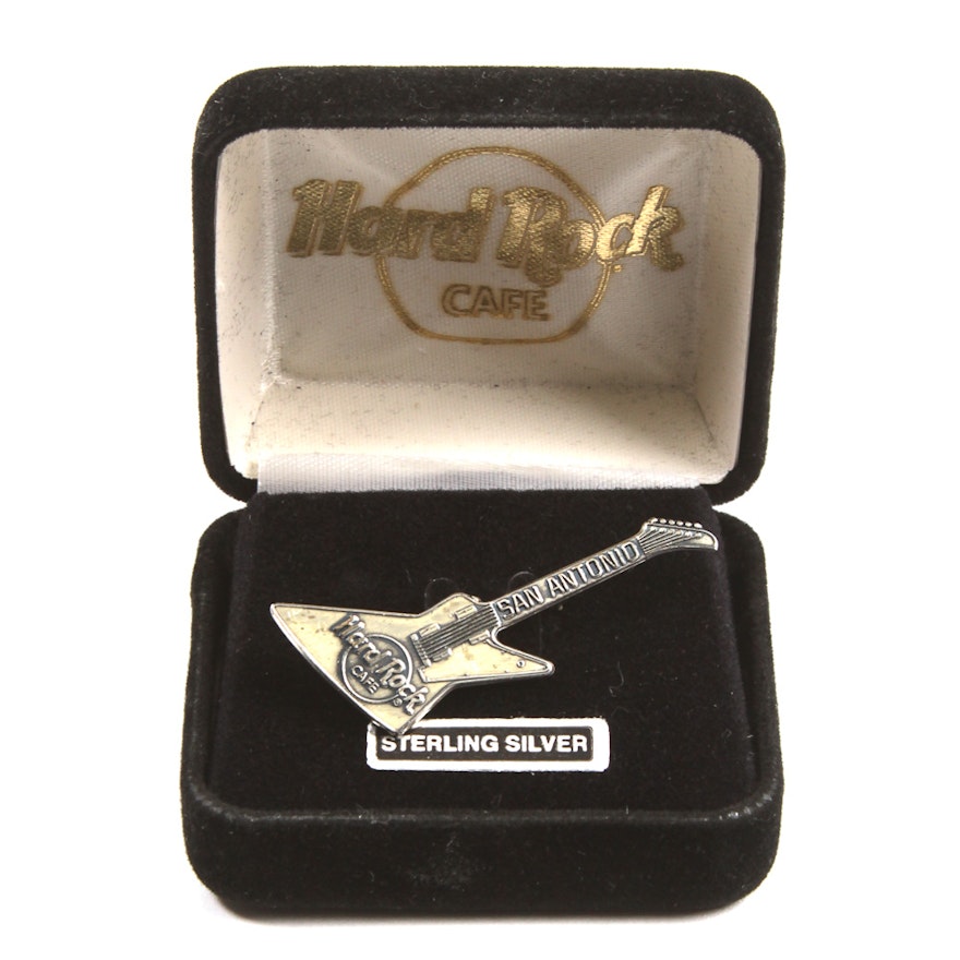 Sterling Silver Hard Rock Cafe Brooch