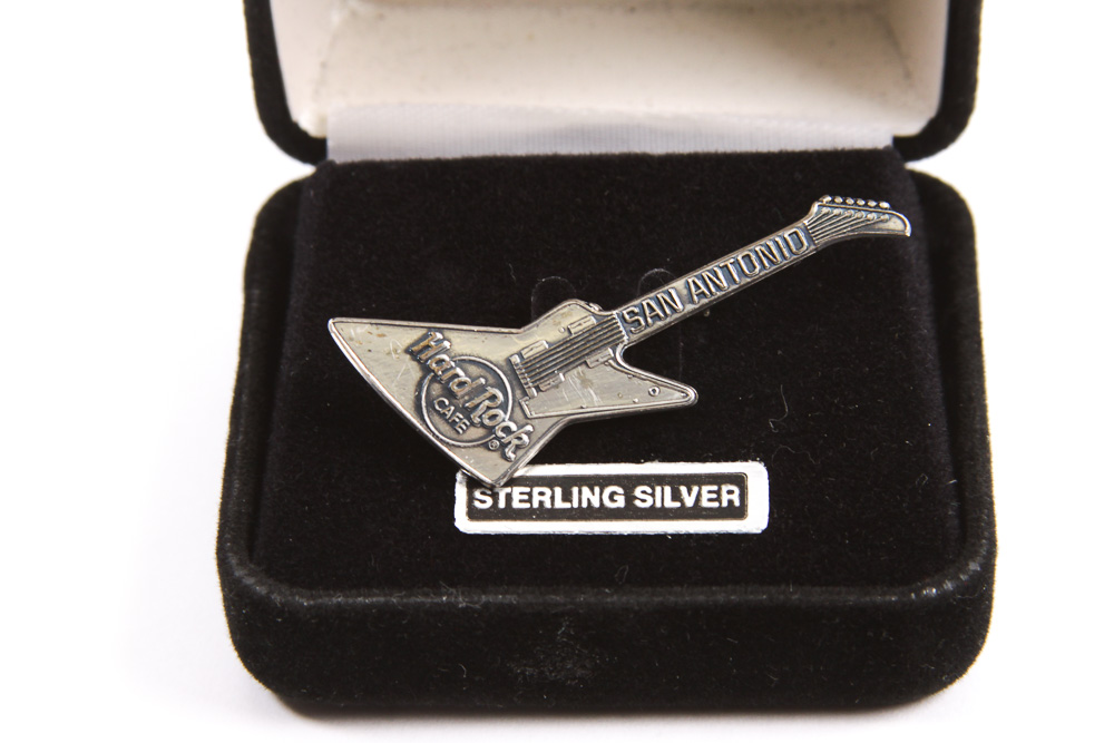 Sterling Silver Hard Rock Cafe Brooch