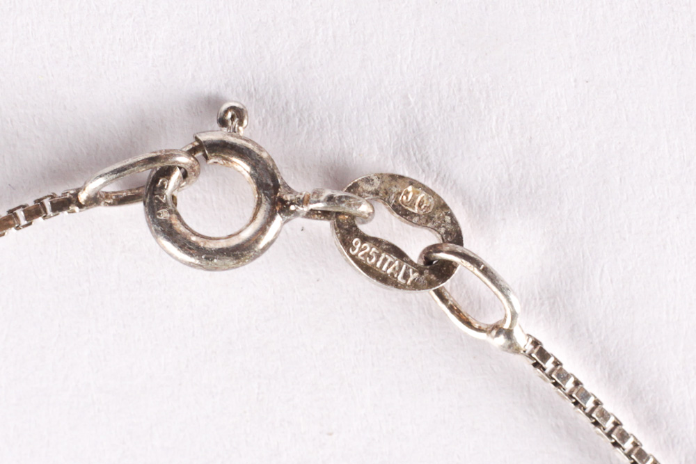 Sterling Silver Necklace with Turquoise Pendant