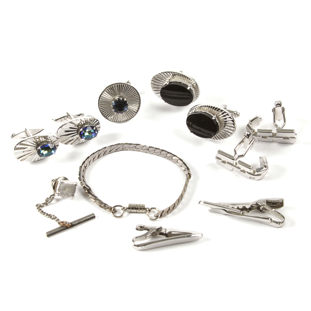 Mens Costume Silver Tone Jewelry