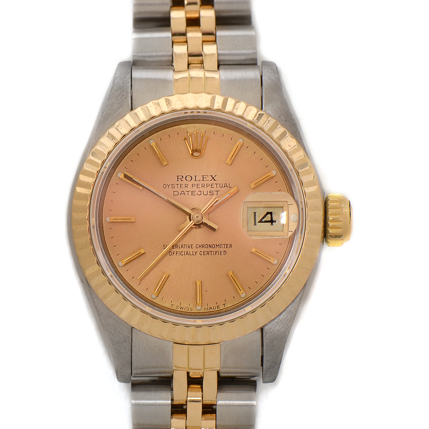 Rolex Datejust 18K Yellow Gold Stainless Steel Champagne Dial 26mm Watch