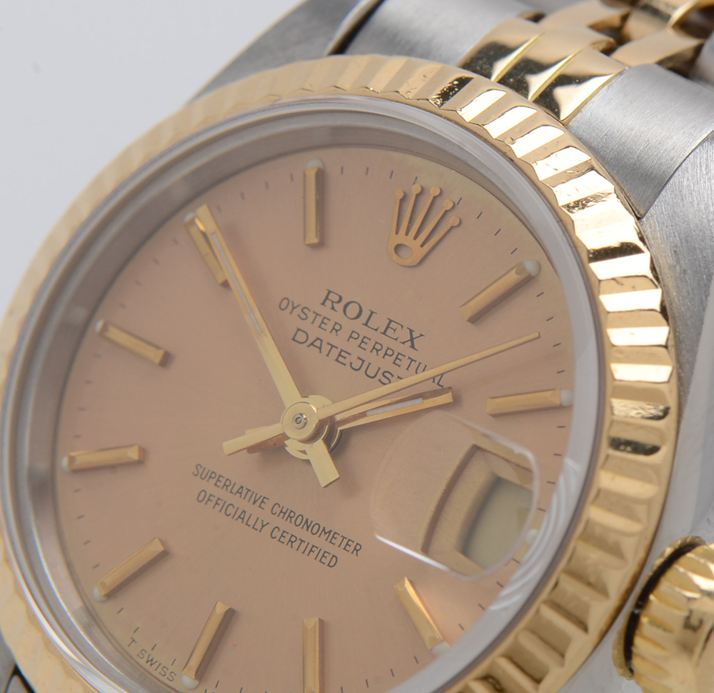 Rolex Datejust 18K Yellow Gold Stainless Steel Champagne Dial 26mm Watch