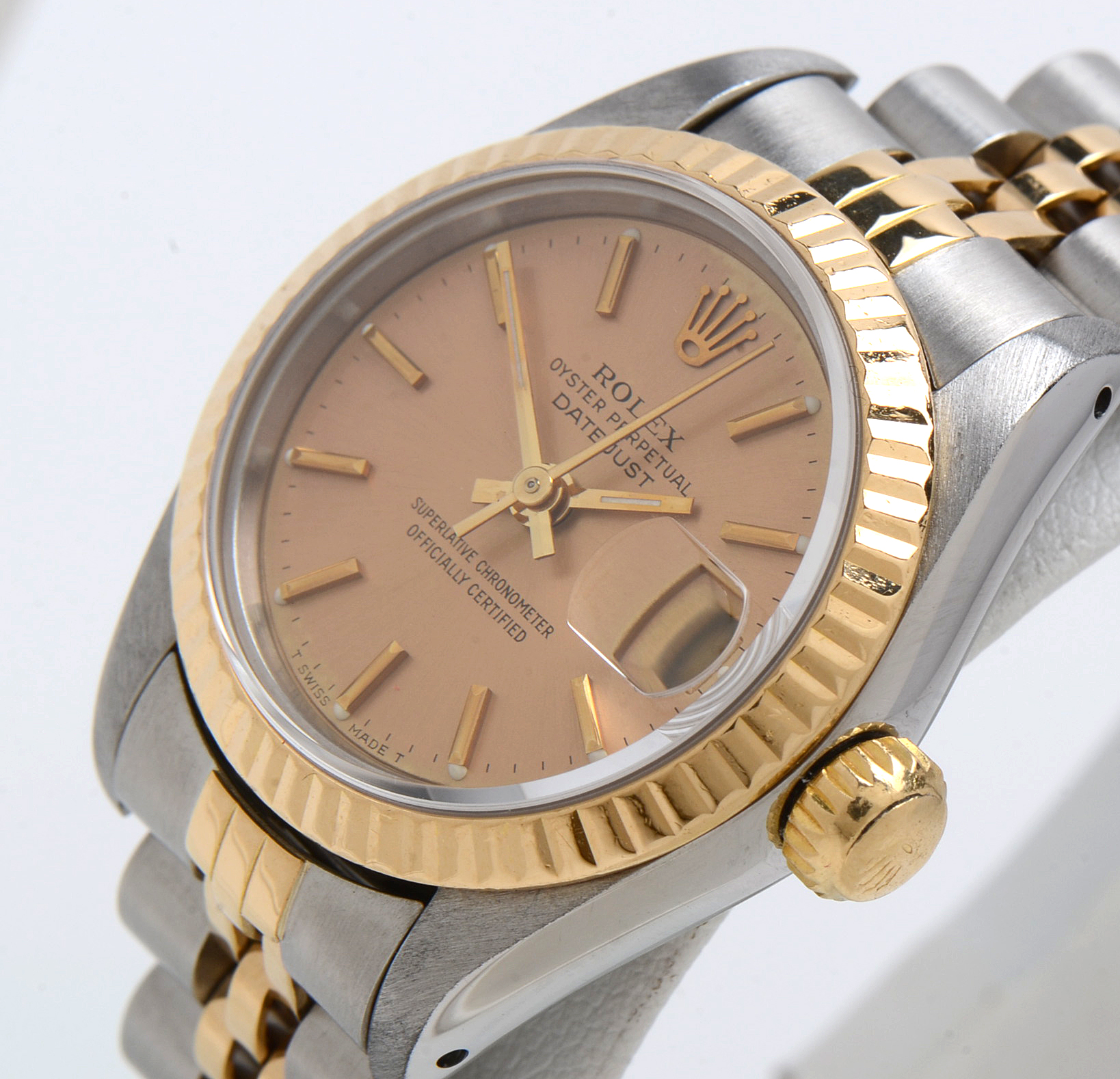 Rolex Datejust 18K Yellow Gold Stainless Steel Champagne Dial 26mm Watch