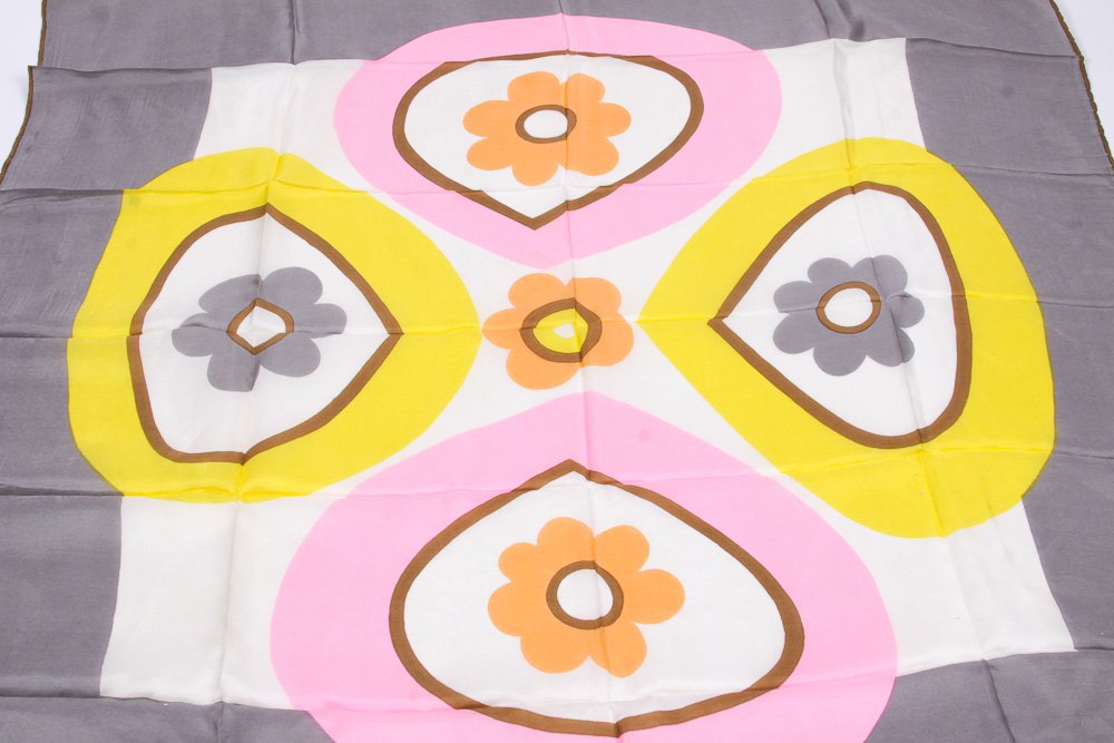 Two Vintage Silk Scarves