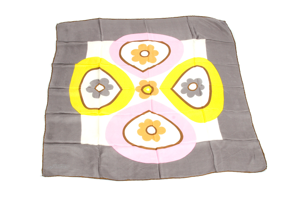 Two Vintage Silk Scarves