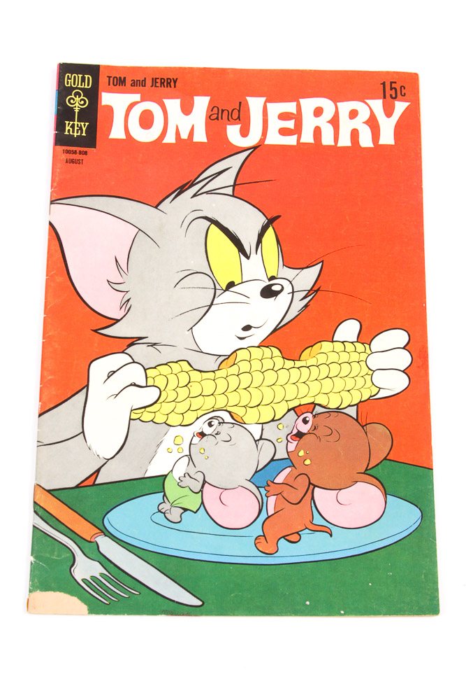 Collection of Vintage Cartoon Comic Books Including "Tom and Jerry"