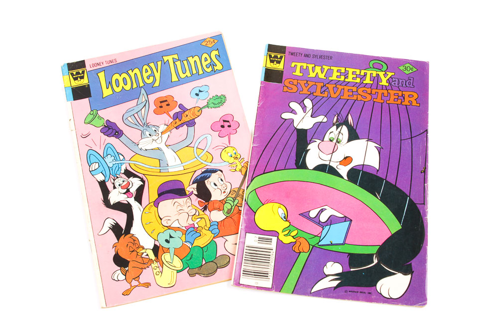 Collection of Vintage Cartoon Comic Books Including "Tom and Jerry"