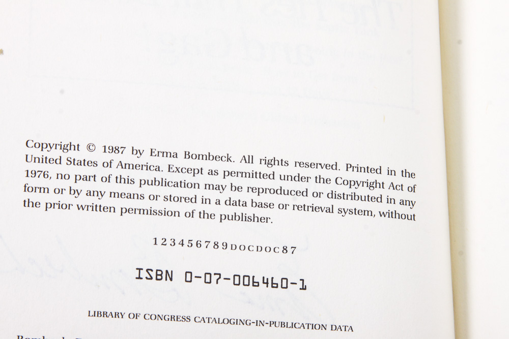 1980s Erma Bombeck Autographed Books