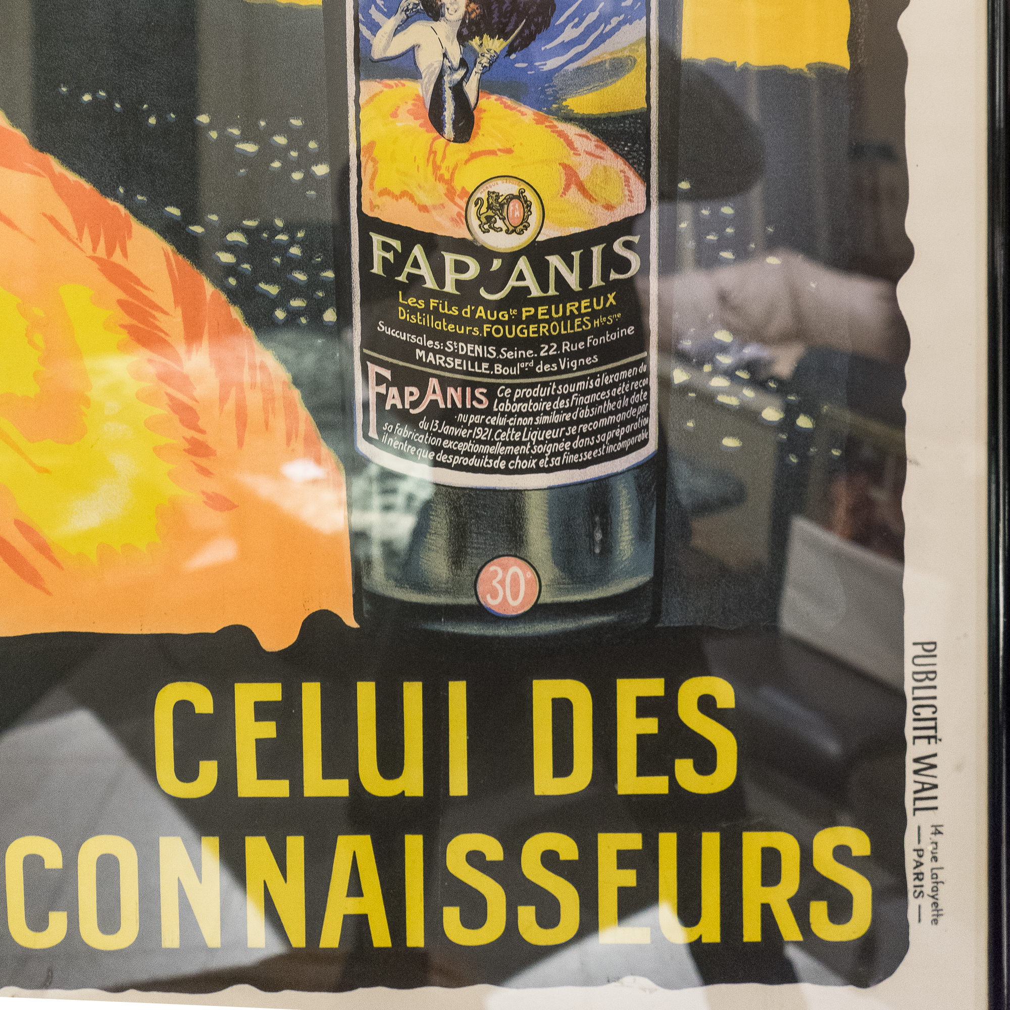 Circa 1920s Lithograph Poster for Fap'Anis Apéritif