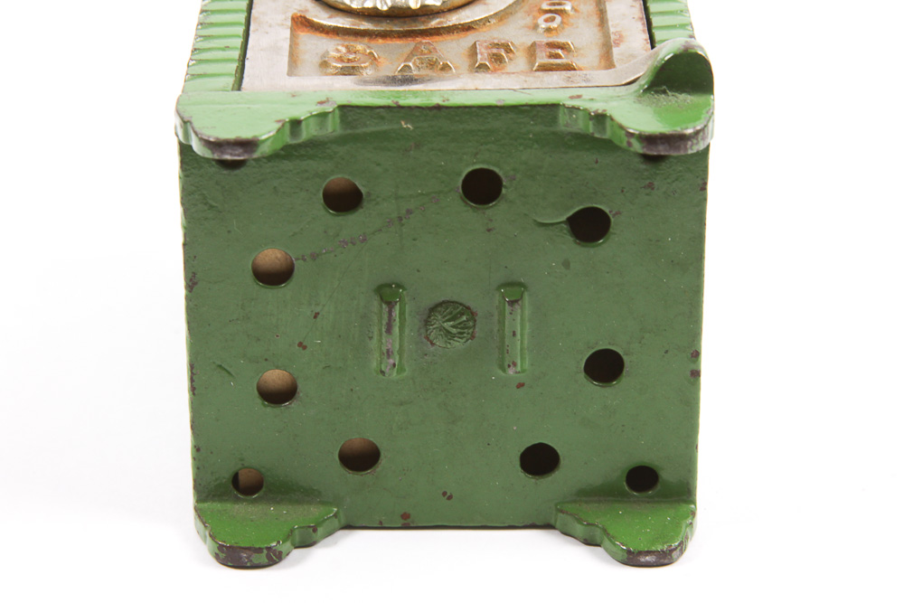 Vintage Cast Metal Safe Coin Bank