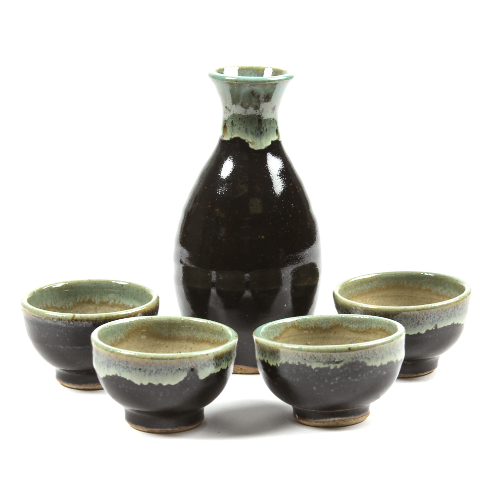 Gumps Stoneware Sake Set