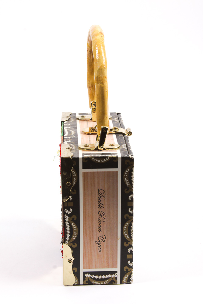 Cigar Box Purse with Bamboo Handles