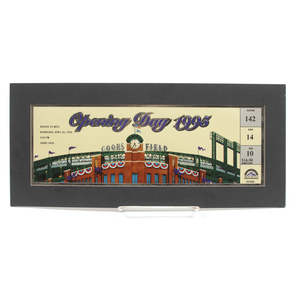 Coors Field Opening Day Ticket Facsimile