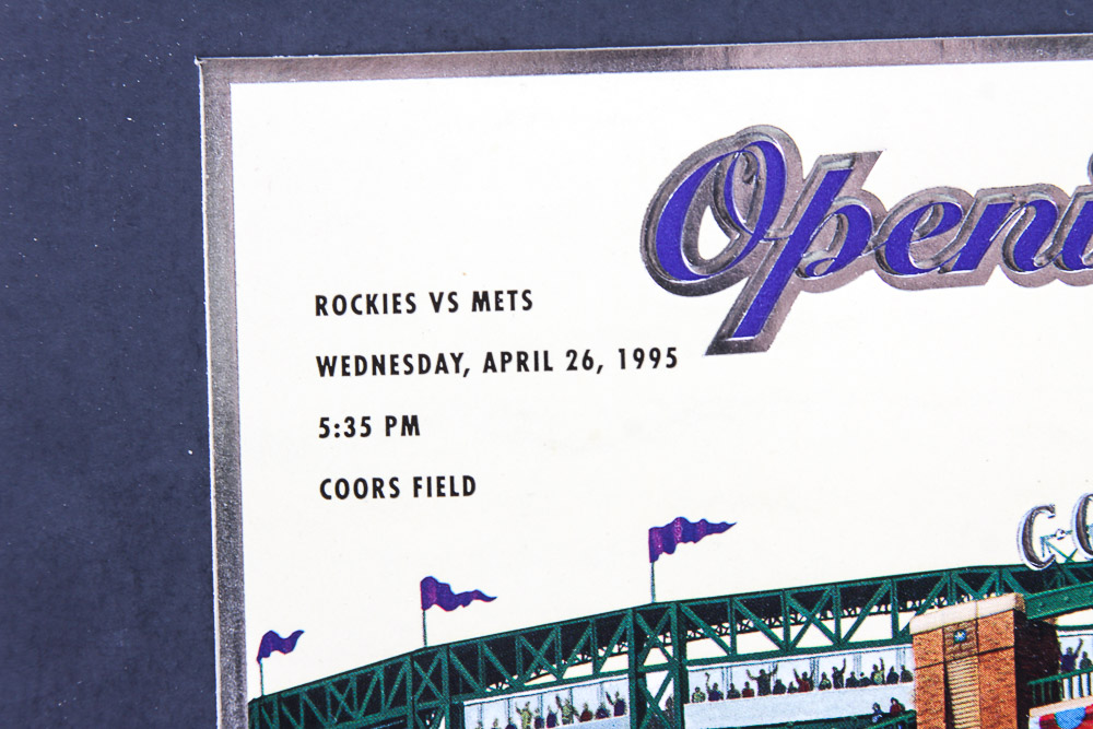 Coors Field Opening Day Ticket Facsimile