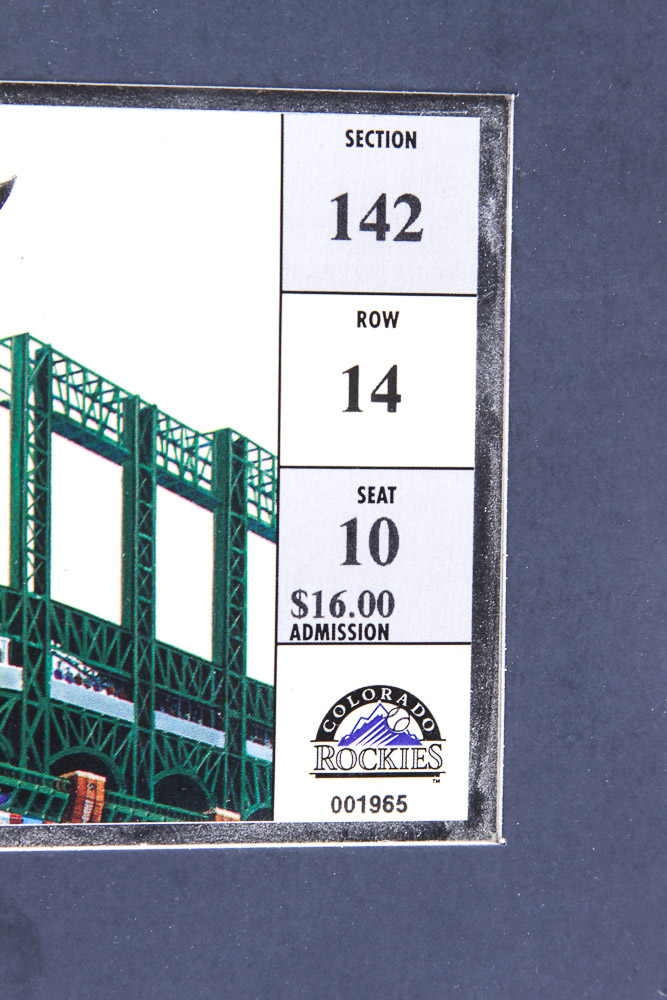 Coors Field Opening Day Ticket Facsimile