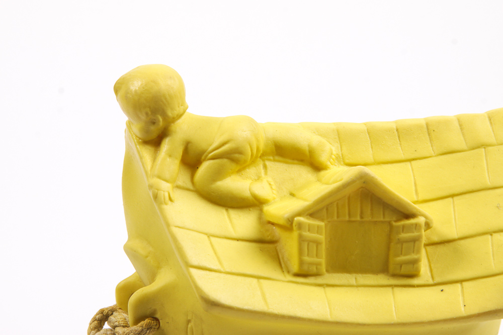 Vintage "Old Woman Who Lived in a Shoe" Squeaky Toy and Coin Bank