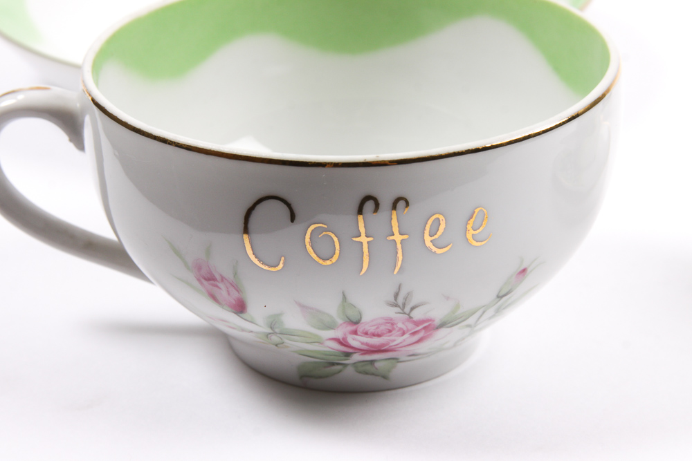 Porcelain Cups and Saucers Featuring Lefton